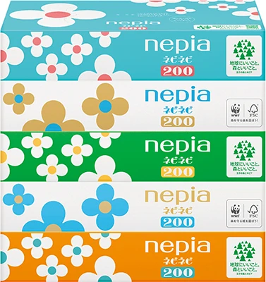 ネピア　ネピネピ ティシュ200組5コパック
