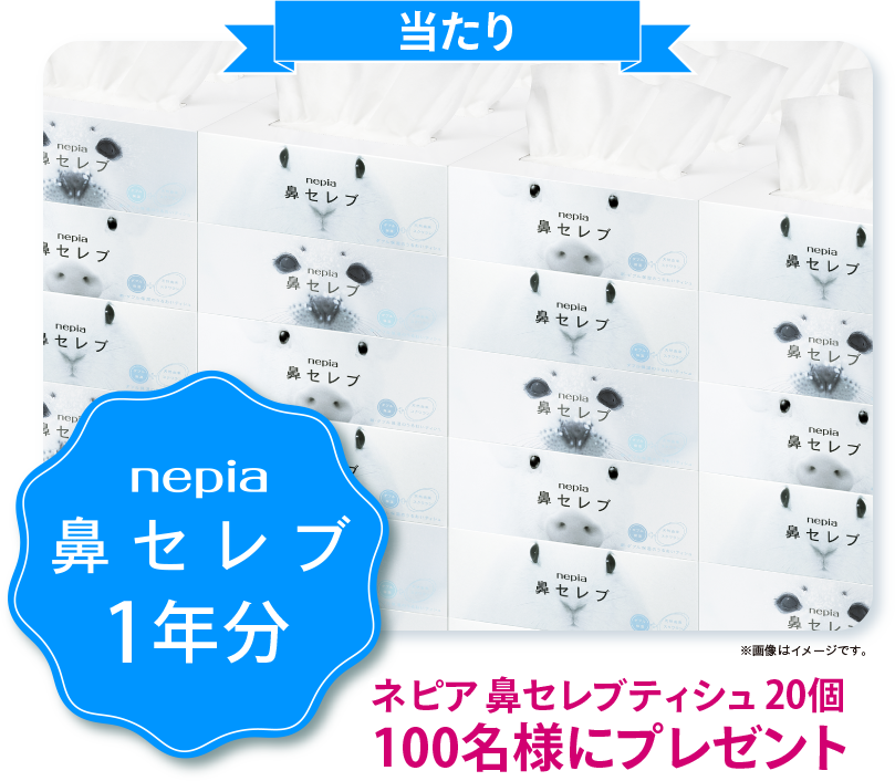 nepia 鼻セレブ 1年分プレゼント