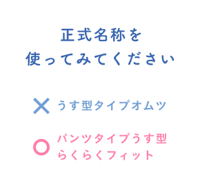 正式名称を使ってみてください